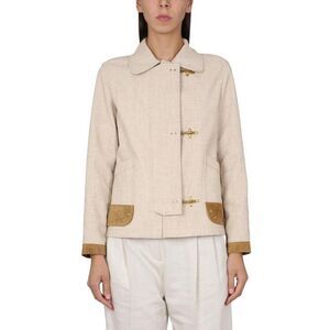 FAY Women's Toggle Closure Jacket Women Beige Coats & Jackets